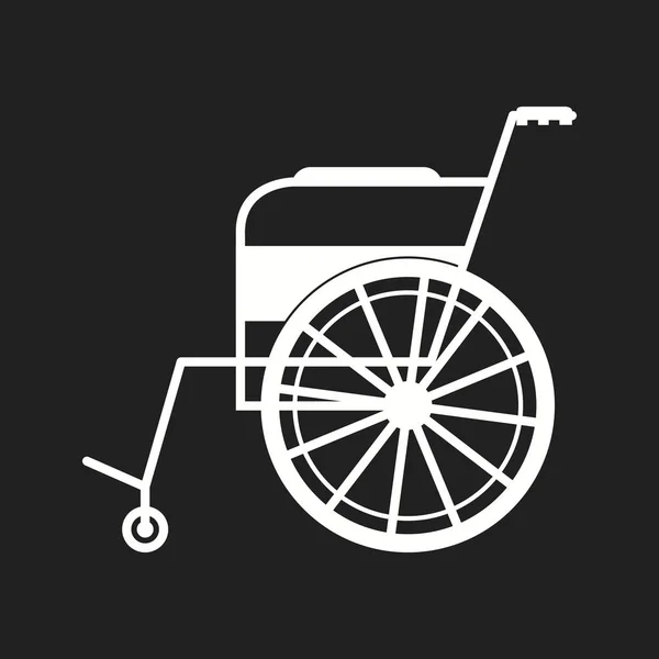 아름다운 휠체어 벡터 Glyph 아이콘 — 스톡 벡터