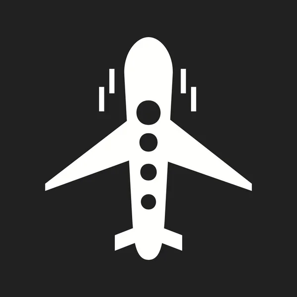 Hermosa Aeroplance Vector Glifo icono — Vector de stock