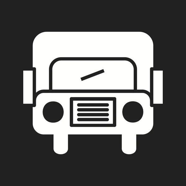 Bela escola de ônibus Vector Glyph Ícone —  Vetores de Stock