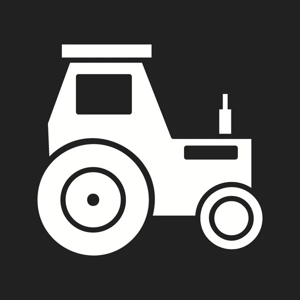 Krásný traktor Vektor Glyph Ikona — Stockový vektor