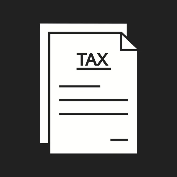 Schöne Vektor-Glyphen-Symbol für Steuerbescheide — Stockvektor