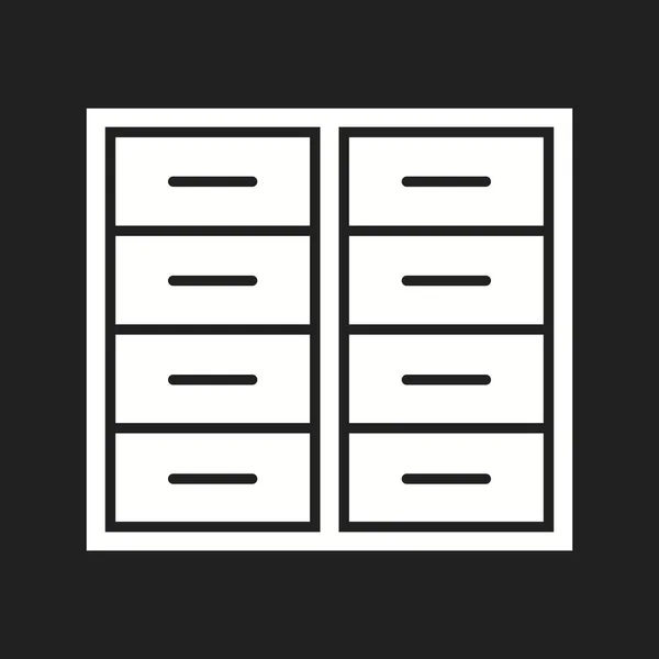 Hermoso Locker Vector Glifo icono — Vector de stock