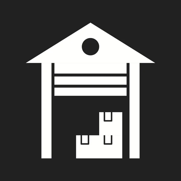 Beautiful warehouse Vector Glyph Icon — Stock Vector