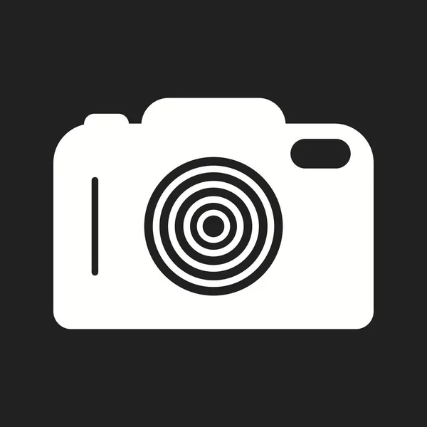 Belo ícone de vetor de câmera Glyph — Vetor de Stock