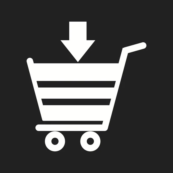 Güzel Çevrimiçi Alışveriş Vektörü Glyph simgesi — Stok Vektör