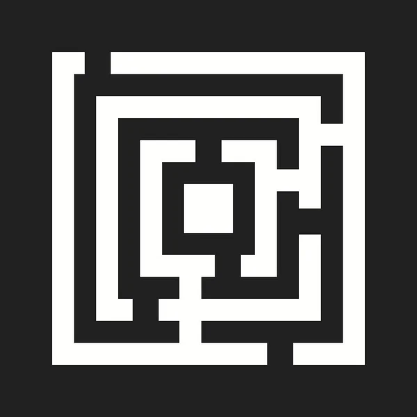 Prachtig Maze Vector Glyph icoon — Stockvector