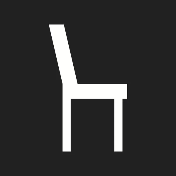 Cadeira bonita ícone Vector Glyph —  Vetores de Stock