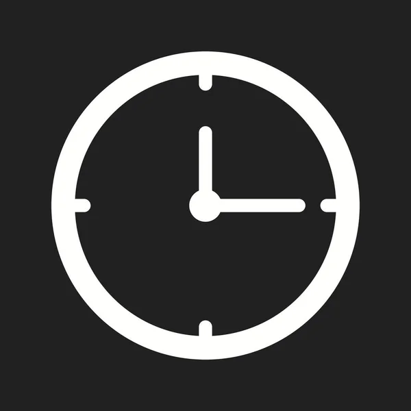 美しい時計ベクトルグリフアイコン — ストックベクタ