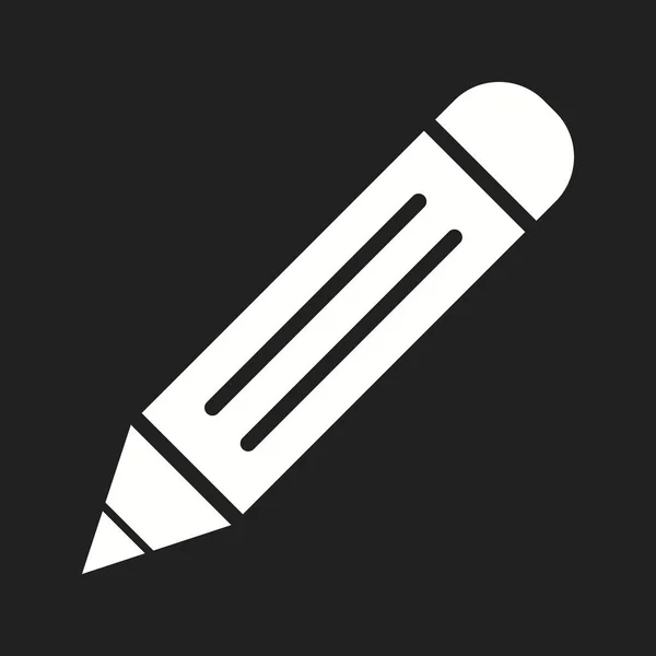 Belle icône de glyphe vectoriel crayon — Image vectorielle