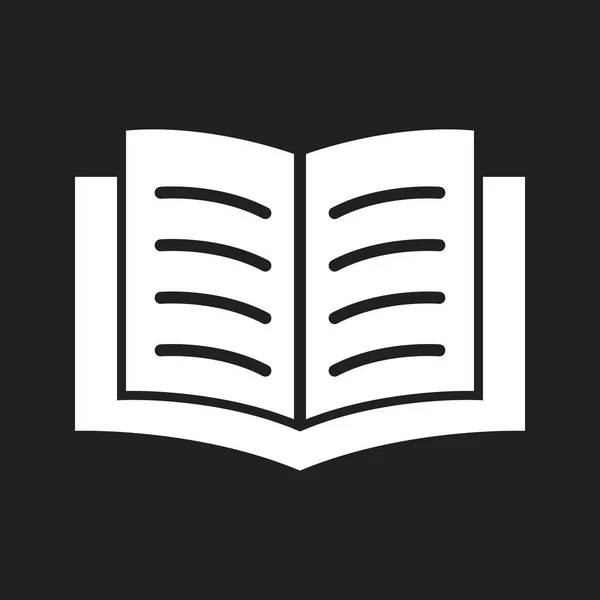 Hermoso Libro Vector Glifo icono — Vector de stock