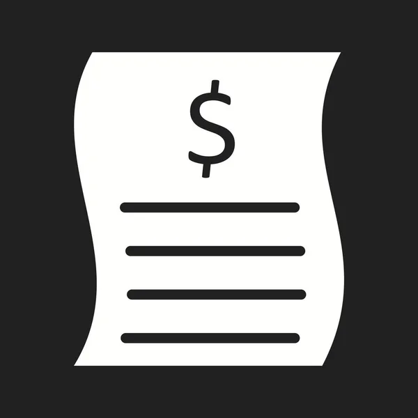 Relatório de dinheiro bonito ícone Vector Glyph — Vetor de Stock