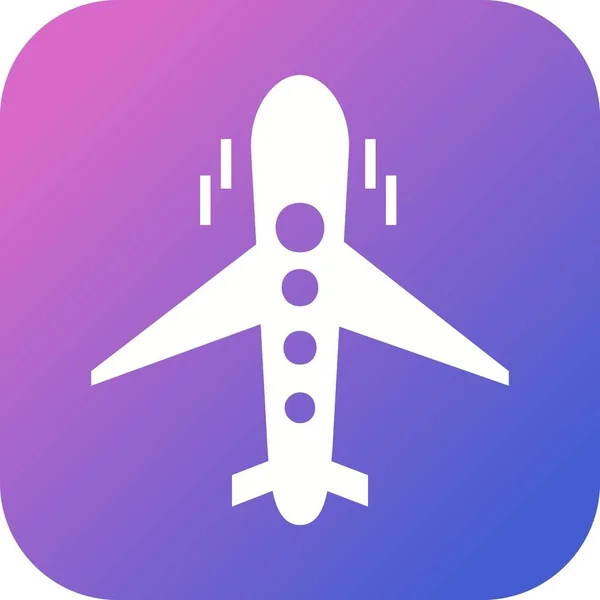 Bela Aeroplance Vector Glyph Icon — Vetor de Stock