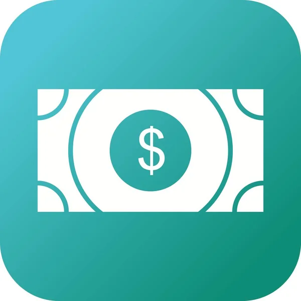 Belle icône de glyphe vectoriel Dollar — Image vectorielle