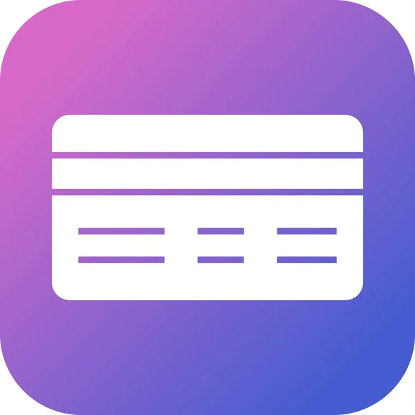 Belo cartão de débito Vector Glyph Icon — Vetor de Stock