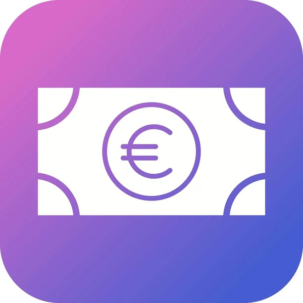 Gyönyörű Euro vektor Glyph Icon — Stock Vector