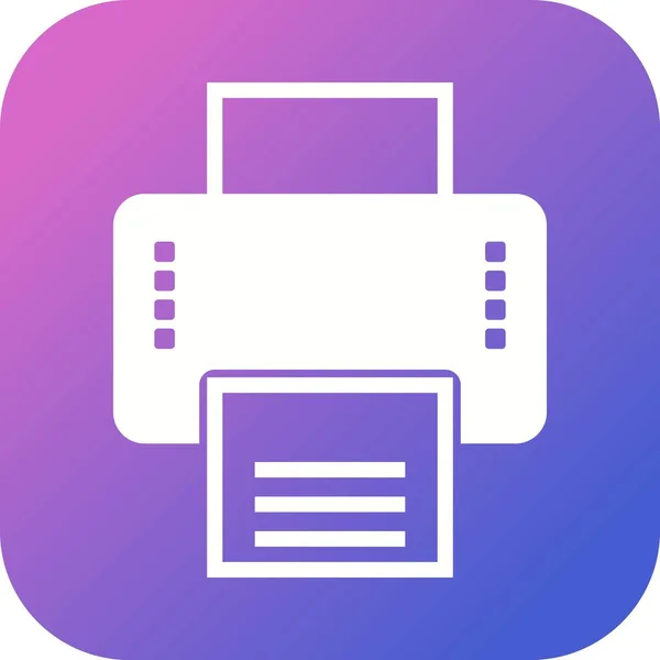 Mooi Printer Vector Glyph icoon — Stockvector