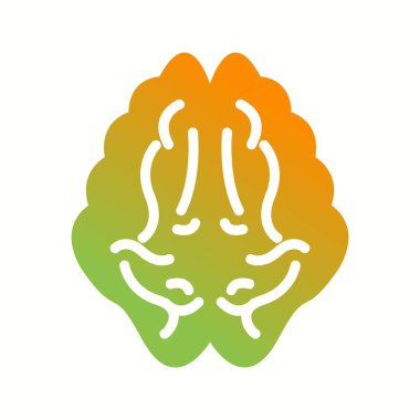 Güzel Beyin Vektörü Glyph simgesi
