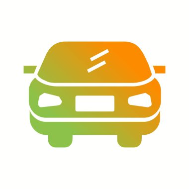 Güzel Otomobil Vektörü Glyph Simgesi