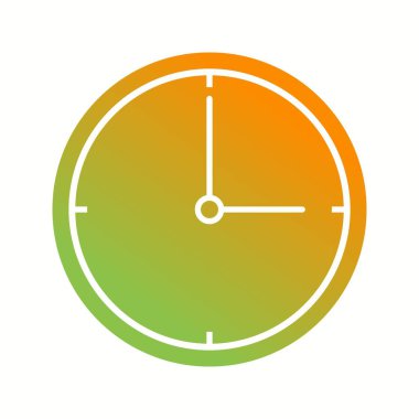 Güzel Saat Vektörü Kabartma Simgesi