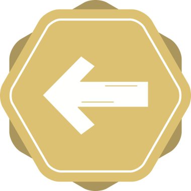 Güzel Sol Ok Vektörü Şekil Simgesi