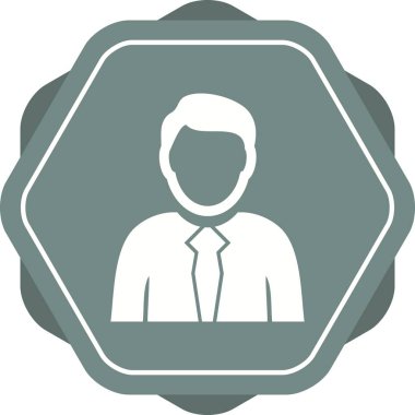 Güzel İşadamı Vektör Glyph Simgesi