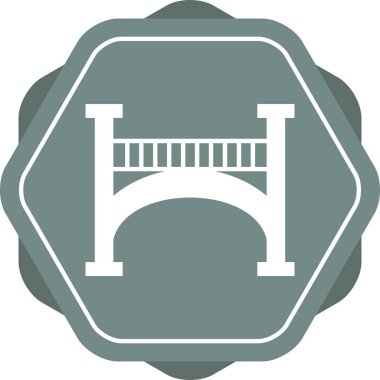 Güzel Köprü Vektörü Kabartma Simgesi