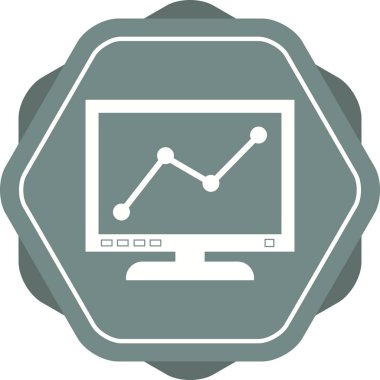 Bilgisayar Vektörü Glyph simgesinde güzel bir grafik