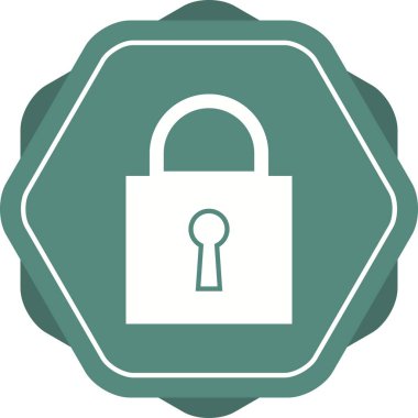 Güzel Güvenlik Kilidi Vektör Glyph simgesi