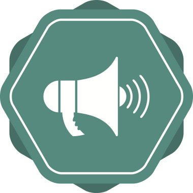 Güzel Megafon Vektör Glyph simgesi
