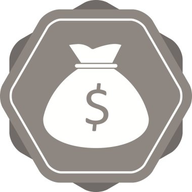 Güzel Para Çantası Vektör Kabartma Simgesi