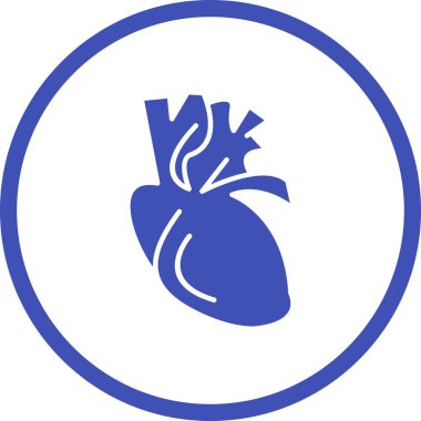 Güzel Kalp Vektörü Glyph simgesi