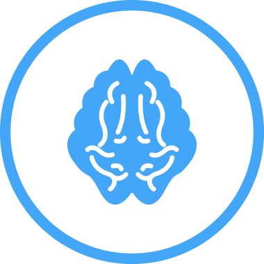 Güzel Beyin Vektörü Glyph simgesi