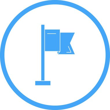 Güzel Bayrak Vektörü Glyph simgesi