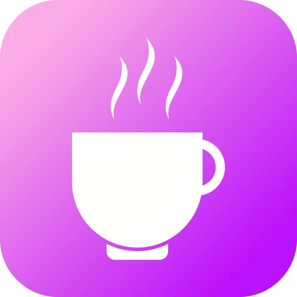Гарний гарячий чай Вектор гліф значок — стоковий вектор
