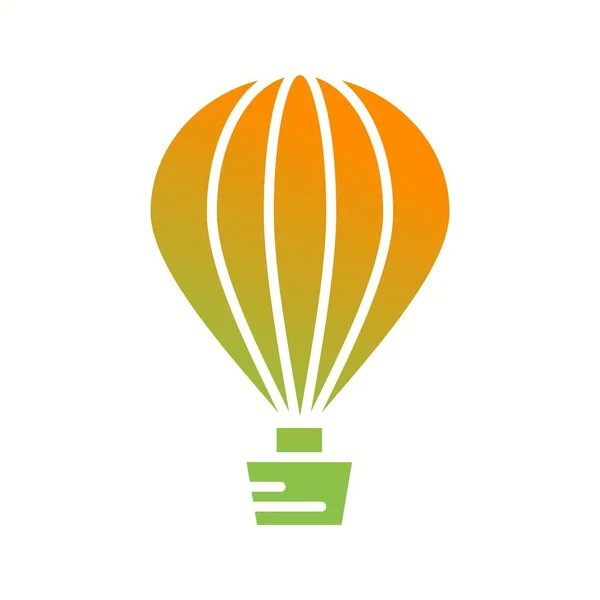 Schöne Luftballon-Vektor-Glyphen-Symbol — Stockvektor