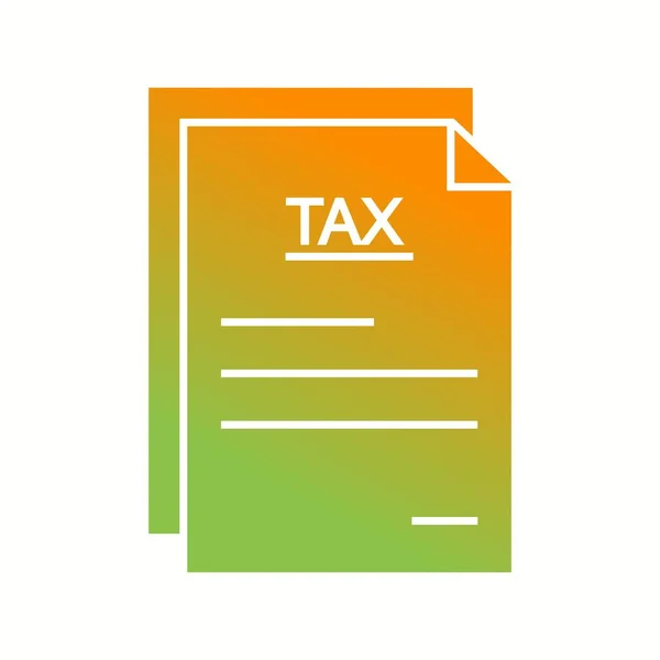 Beautiful Tax notice Vector Glyph Icon — Stock Vector