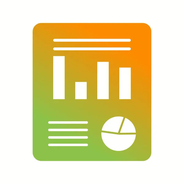 Prachtige business chart Vector Glyph Icon — Stockvector