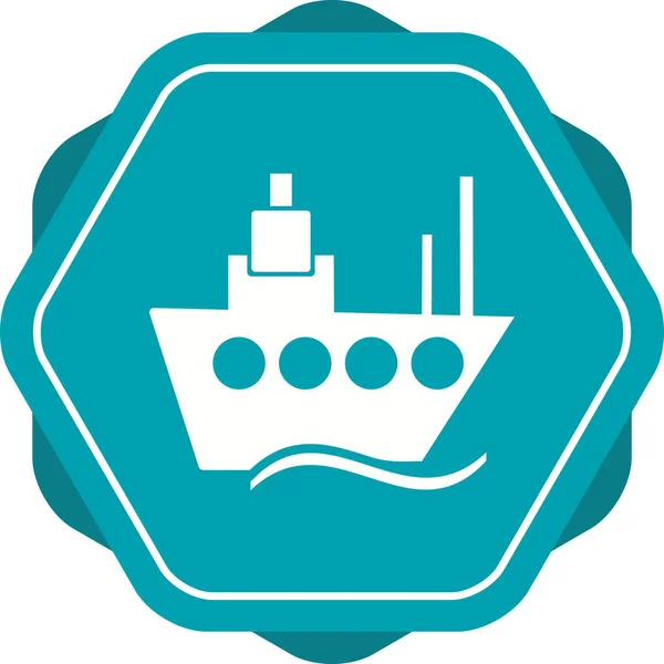 Prachtig schip vector glyph icoon — Stockvector