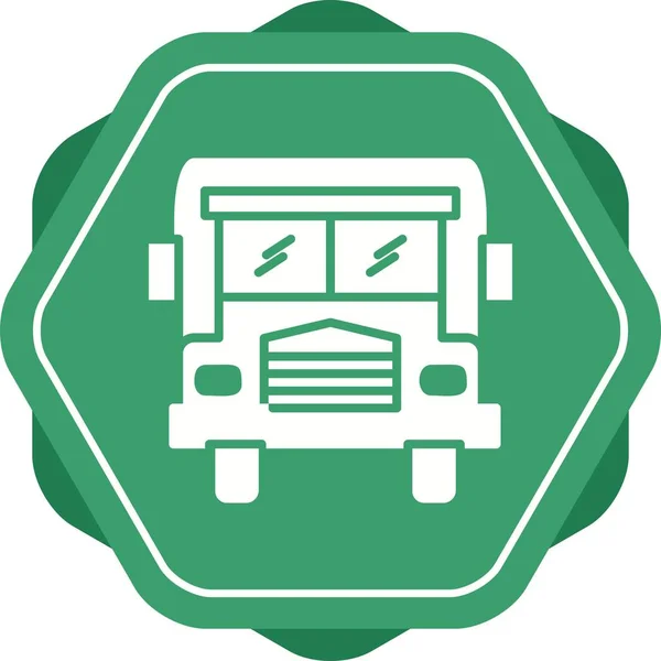 Belo ícone de vetor de ônibus Glyph —  Vetores de Stock