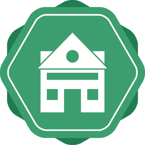 Prachtig huis vector glyph icoon — Stockvector