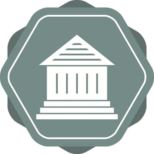 Красивий банк Векторна ікона Гліф — стоковий вектор