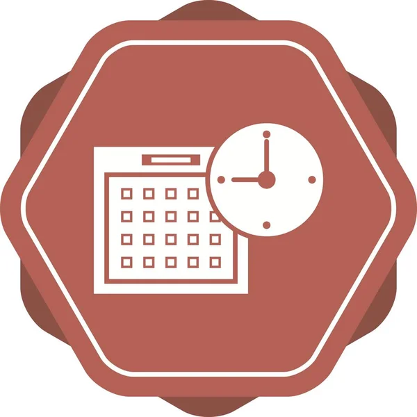 Hermoso icono del glifo del vector del calendario — Vector de stock