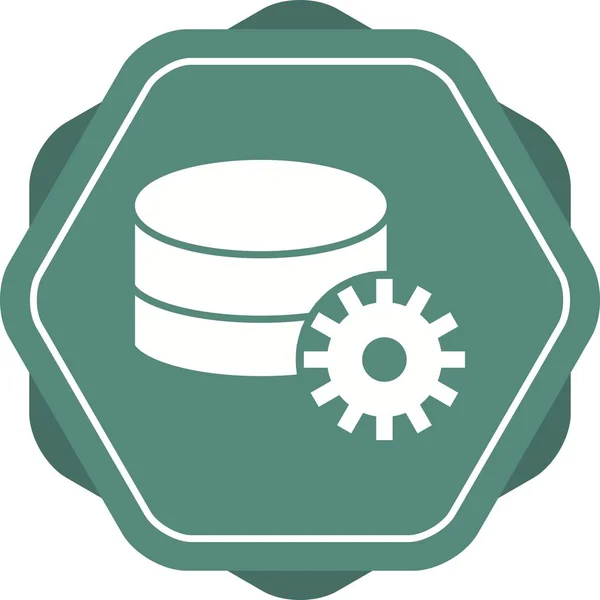 Schöne Datenbank-Management-Vektor-Glyphen-Symbol — Stockvektor