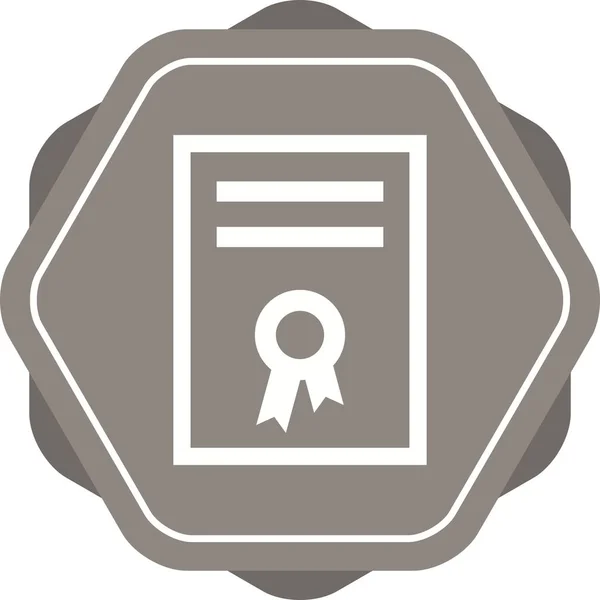 Prachtige Diploma Vector Glyph Ikoon — Stockvector