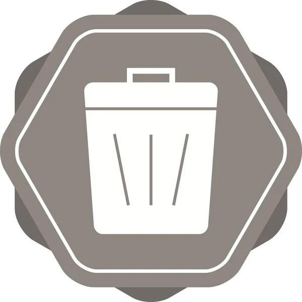 Schöne Mülleimer-Vektor-Glyphen-Symbol — Stockvektor