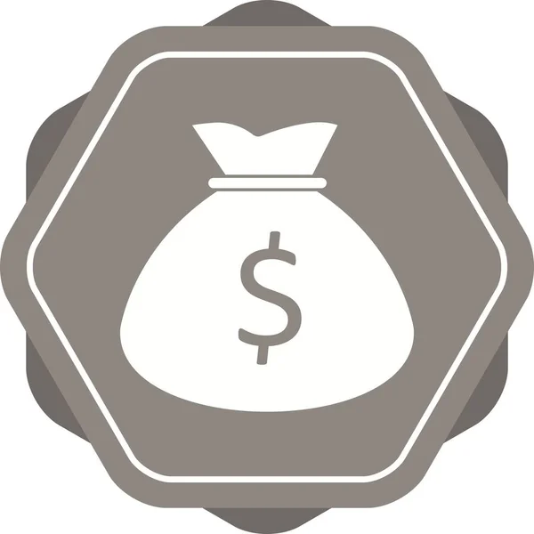 Belle sac d'argent vectoriel Glyphe Icône — Image vectorielle
