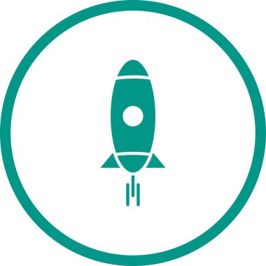 Güzel Roket Vektör Kabartma Simgesi