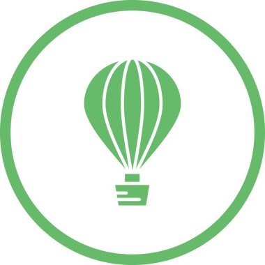 Güzel Hava Balonu Vektör Kabartma Simgesi