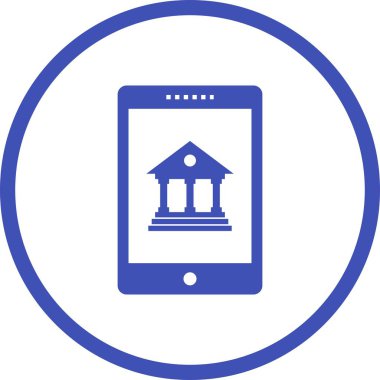 Güzel Mobil Bankacılık Vektörü Glyph Simgesi