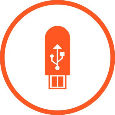 Güzel Usb Vektör Glyph simgesi